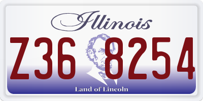 IL license plate Z368254