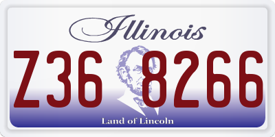 IL license plate Z368266