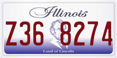 IL license plate Z368274