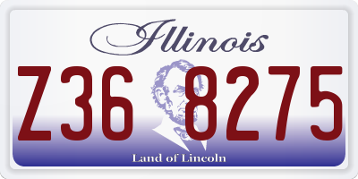 IL license plate Z368275