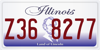 IL license plate Z368277