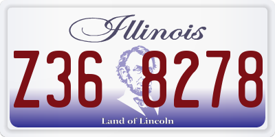 IL license plate Z368278