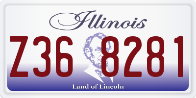 IL license plate Z368281