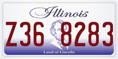 IL license plate Z368283