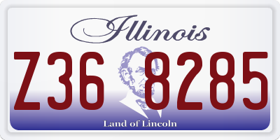 IL license plate Z368285