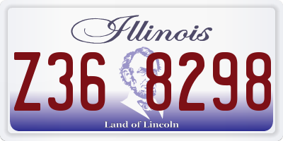 IL license plate Z368298