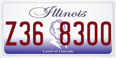 IL license plate Z368300