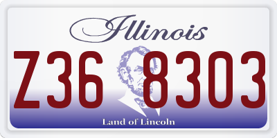 IL license plate Z368303