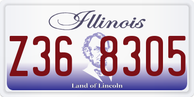 IL license plate Z368305