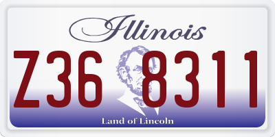IL license plate Z368311