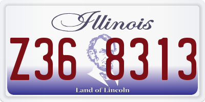 IL license plate Z368313