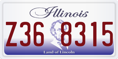 IL license plate Z368315