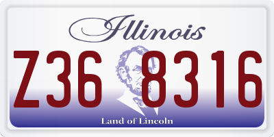 IL license plate Z368316