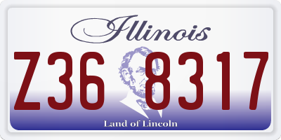 IL license plate Z368317