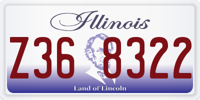 IL license plate Z368322
