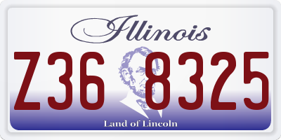 IL license plate Z368325