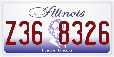 IL license plate Z368326