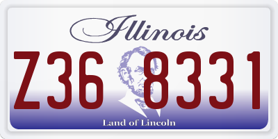 IL license plate Z368331
