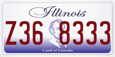 IL license plate Z368333