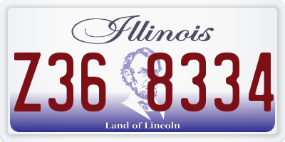 IL license plate Z368334