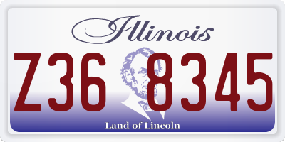 IL license plate Z368345