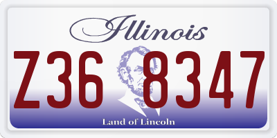 IL license plate Z368347