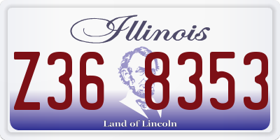IL license plate Z368353