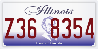 IL license plate Z368354