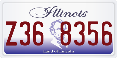 IL license plate Z368356