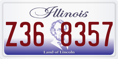 IL license plate Z368357
