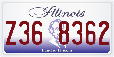 IL license plate Z368362