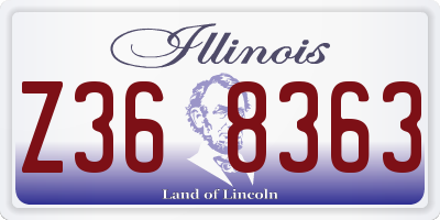 IL license plate Z368363