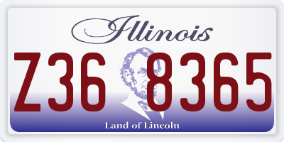 IL license plate Z368365
