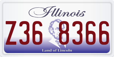 IL license plate Z368366