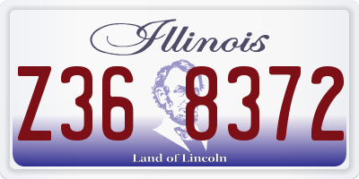 IL license plate Z368372