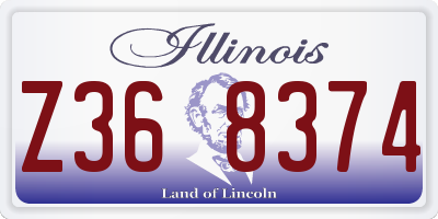 IL license plate Z368374