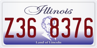 IL license plate Z368376