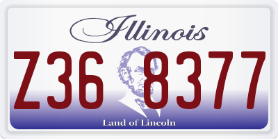 IL license plate Z368377