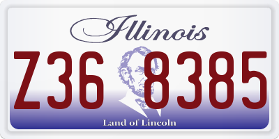 IL license plate Z368385