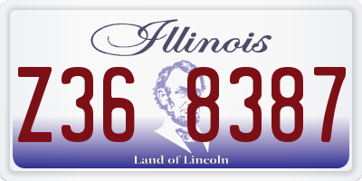 IL license plate Z368387