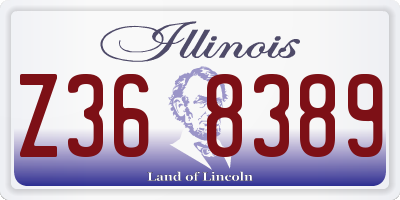 IL license plate Z368389