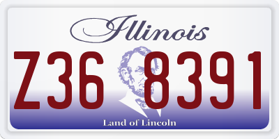IL license plate Z368391