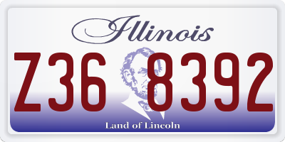 IL license plate Z368392