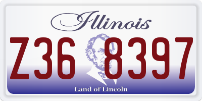 IL license plate Z368397