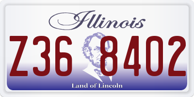IL license plate Z368402