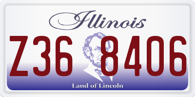 IL license plate Z368406