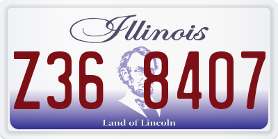 IL license plate Z368407