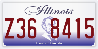 IL license plate Z368415
