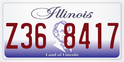 IL license plate Z368417