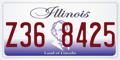 IL license plate Z368425